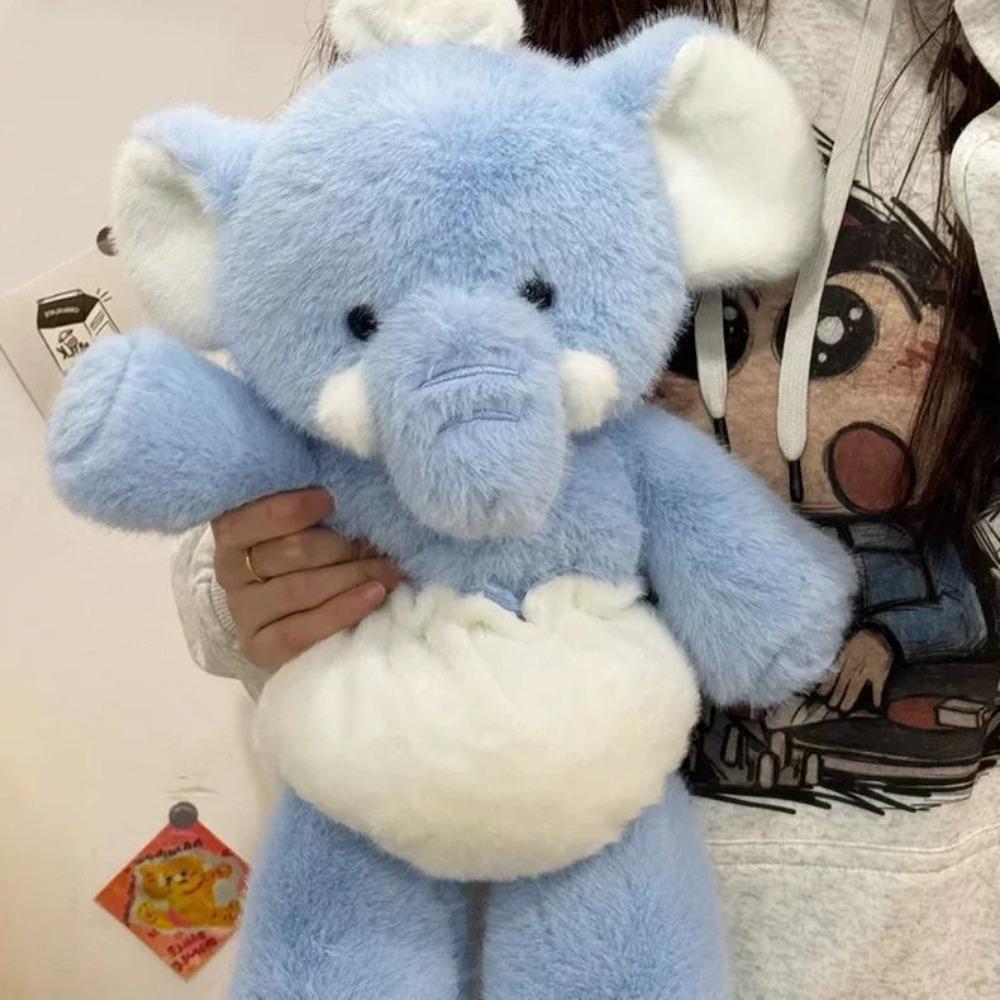 Elephant Plush Toy Doll Running Blue Elephant Doll Sleeping Doll Birthday Gift Women Can Appease