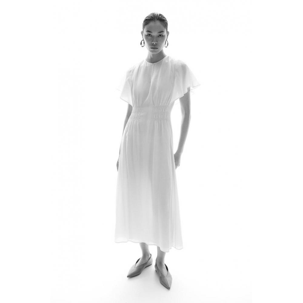 

Длинное платье HM с деталями для курения, кремового цвета