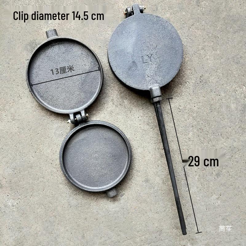 Presă Clasic din Fontă pentru Clătite – Formă Antiaderentă pentru Gătit pe Plită