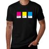 LGBT BARVA PANTONE PALETA PANSEXUÁLNÍ KOMUNITA DESIGN Tričko Městské Neformální Volný Střih Tričko