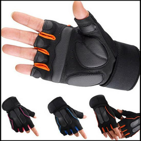 Half Finger Fitness Gloves with Wrist Support for Men & Women – Perfect for Pull-ups, Dumbbells, Deadlifts, and Barbell Protection