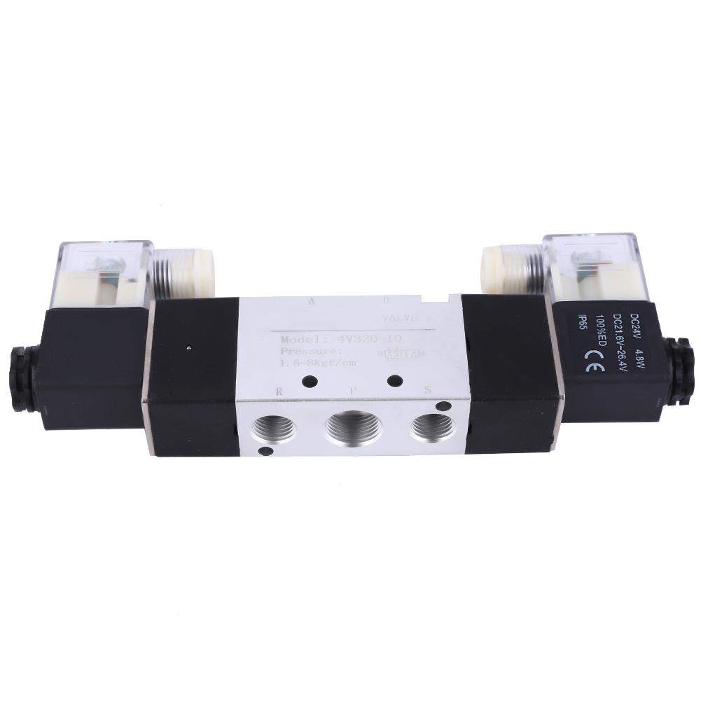 4V320 10 3 8  Inlet Outlet 1 4  Exhaust Solenoid Air Valve 2 Position 5 Port (DC24V)