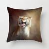 Tiger Series Printing Pattern Decoration Home Pillowcase Square Office  Cushion Cover