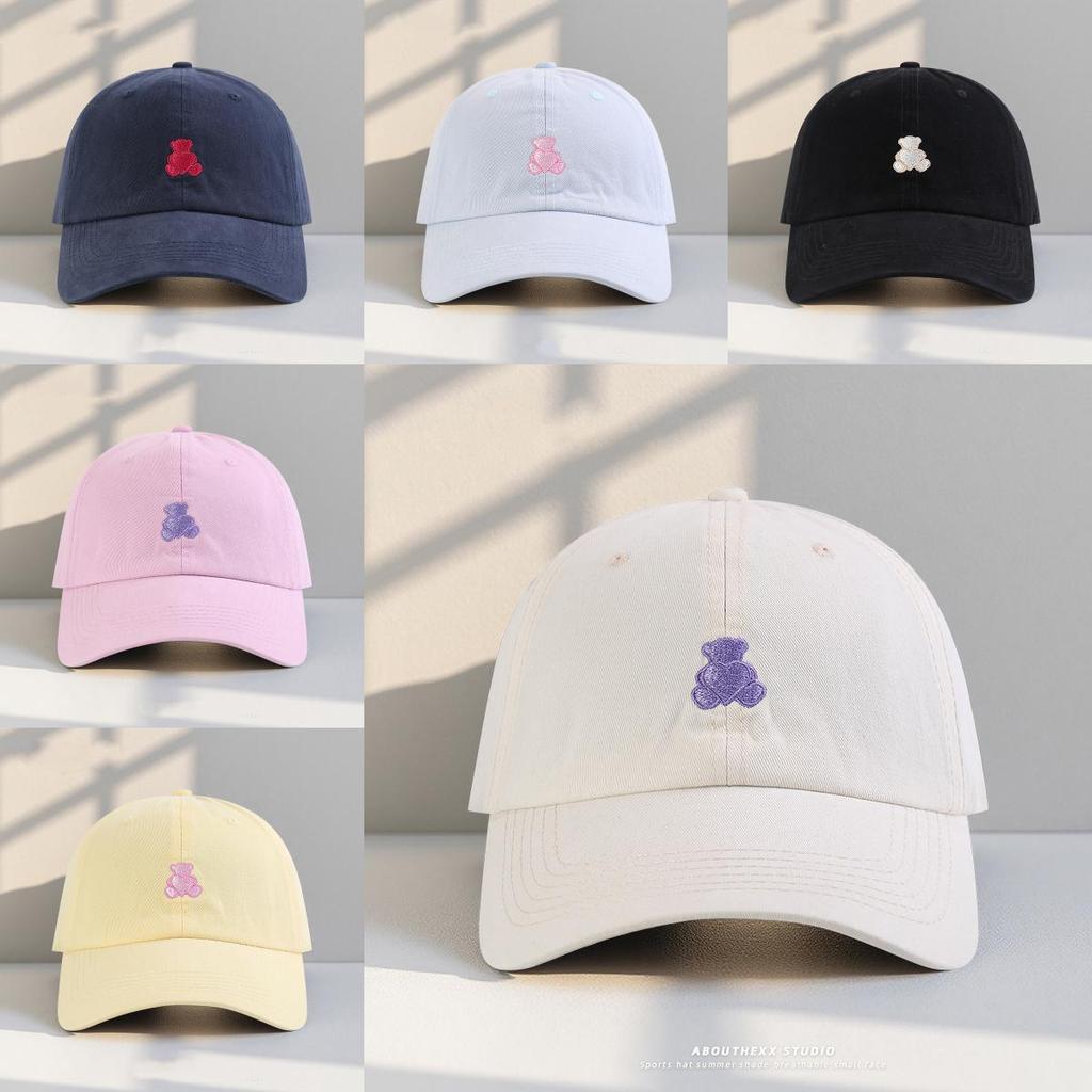 Love Heart Bear Embroidered Baseball Cap With Wide Brim Sunshade For Women Summer 2025