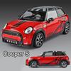 1:18 BMW Mini Cooper S Legierung Druckguss Spielzeug Modelle Autos Rad Stoßdämpfung Miniaturfahrzeuge Nach vorne schieben Auto Geschenke für Jungen