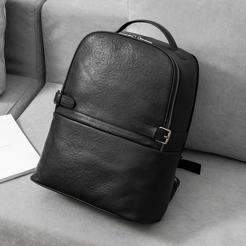 Real Cowhide Backpack Men s Business Fashion Top Layer Leather Casual Computer Bag Trend