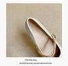 Gold Square Toe Mary Janes - Sheepskin, Hidden 6cm Heel, Size 32, Color Block, Soft Sole