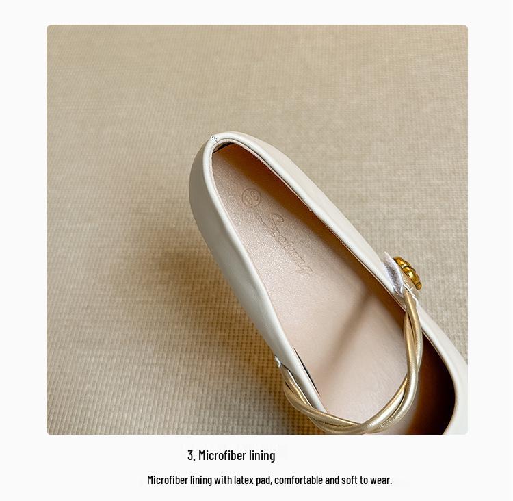 Gold Square Toe Mary Janes - Sheepskin, Hidden 6cm Heel, Size 32, Color Block, Soft Sole