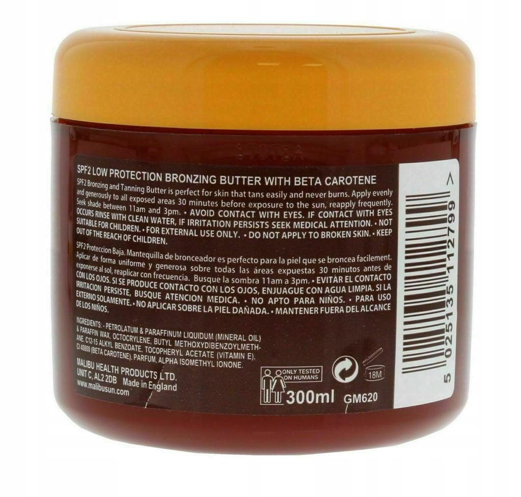Malibu Zrychlovač opálení máslo SPF2 300ml