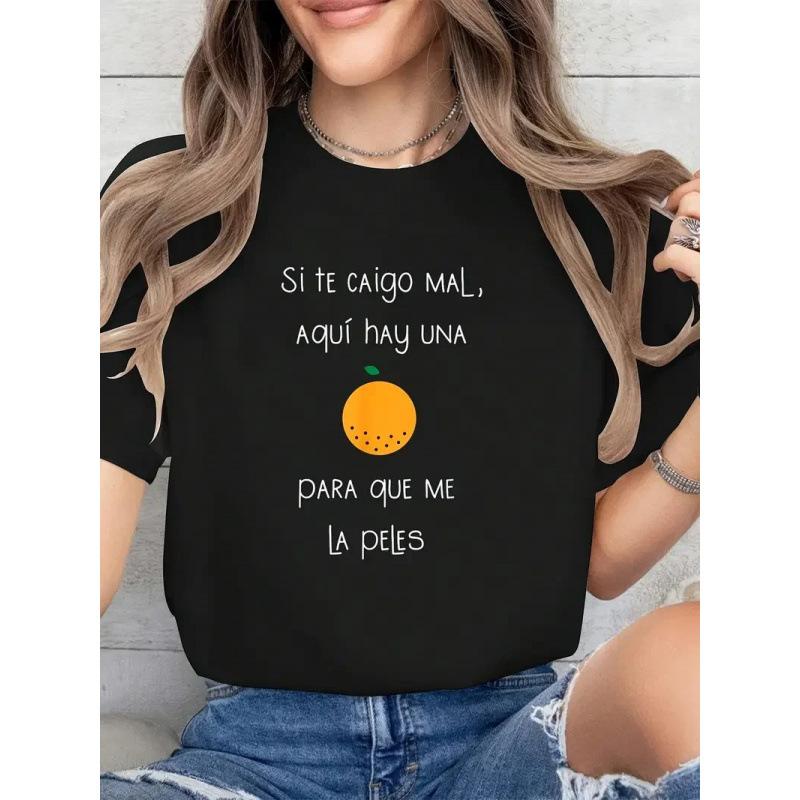 Spanish Humor Orange Graphic T-Shirt S чёрный