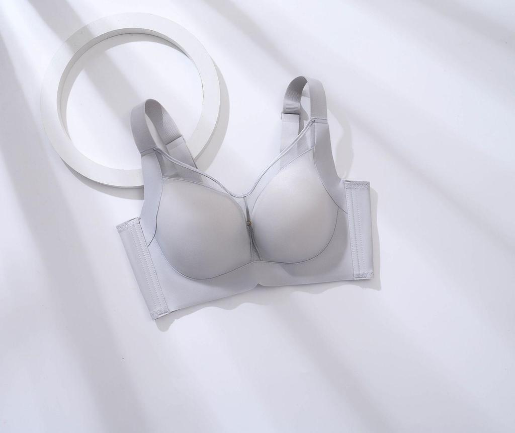 Wire-Free Plus Size Ultra-Thin Bra - Large Cup, Side Support, Anti-Sagging, Massage Cup, Push-Up Lingerie