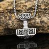 Thor's Hammer Pendant Necklaces for Men's Viking Nordic Celtic Stainless Steel Jewelry Hypoallergenic Amulet Gifts