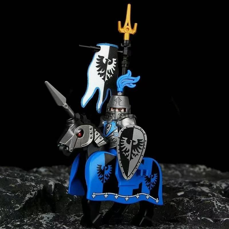 

Зелений Дракон Ворон Лицарі Щит Фігурки MOC Середньовічні Стародавні Лицарі Сцена Конструктор Креативні Іграшки для Дітей