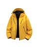 Men's Windproof Waterproof Down Jacket: Teen Casual Hooded Solid Color Outerwear for Autumn and Winter