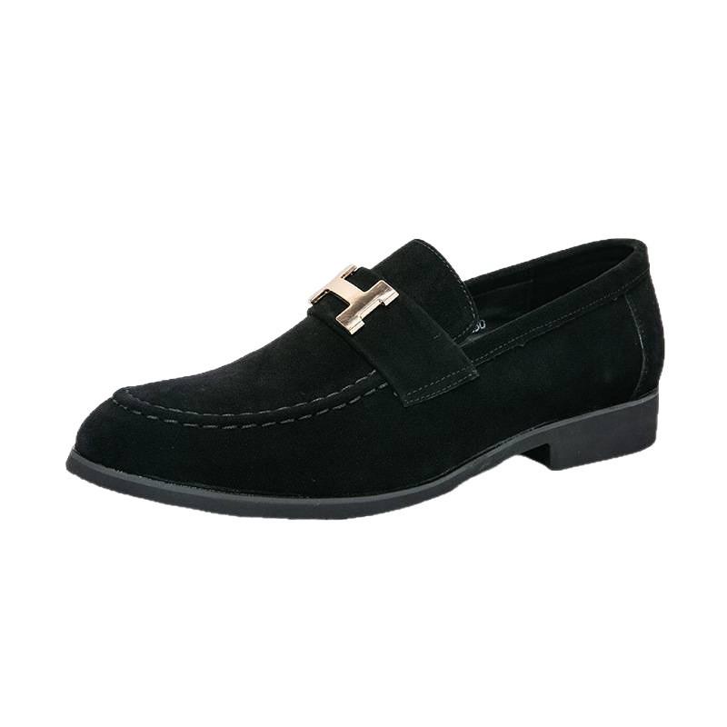Große Größe mattes Leder Beanie Schuhe Herren Frühling und Herbst Neu Faul Britische Herrenschuhe Friseur Kleine Lederschuhe
