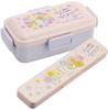 Skater Antibacterial Soft Bento Box with Domed Sumikkogurashi Flower Made in Lid, 530ml, Design, Japan, PFLB6AG-A