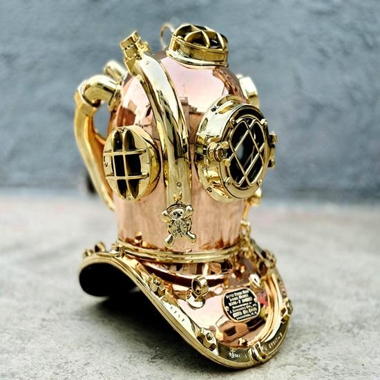 55.88 Cm Copper Brass Diving Helmet U.S Navy Mark V Scuba Divers Helmet