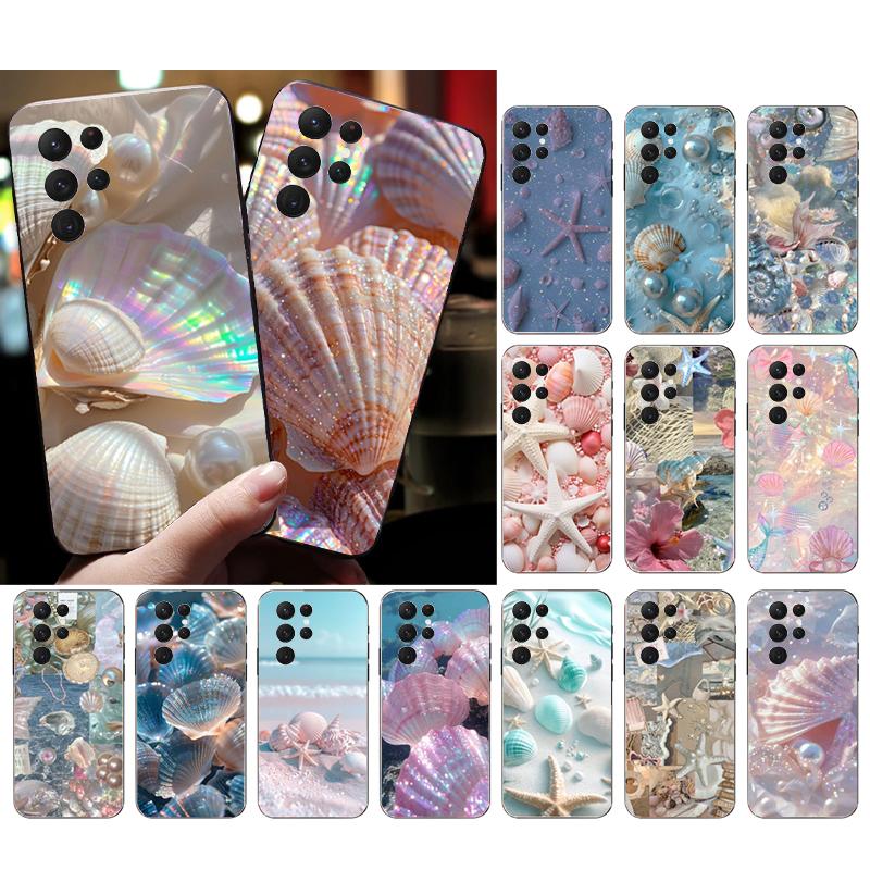 Чехол для телефона Samsung Galaxy S26 S25 S24 S23 S22 S21 Ultra S24 S23 S22 S21 S25 Plus S24 FE Ракушка жемчужная