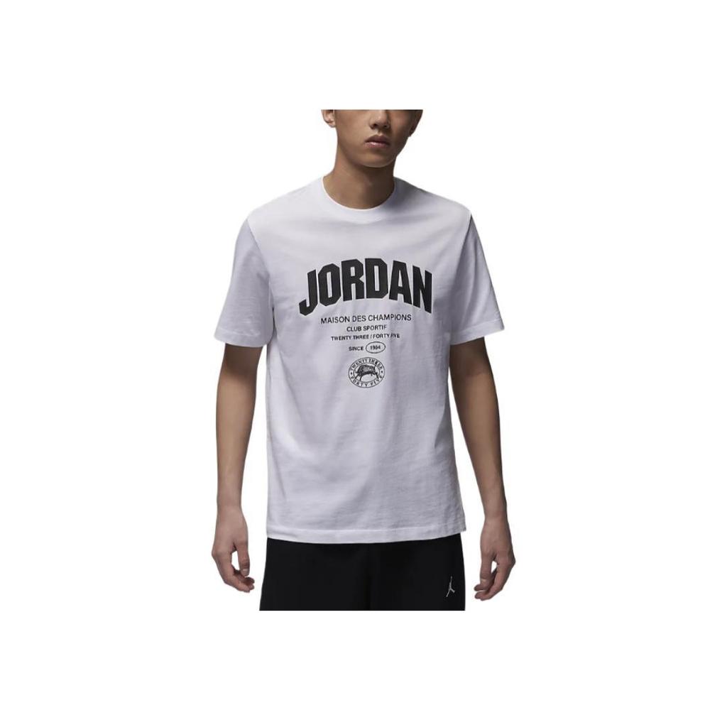 Jordan J Sprt Wm Df Ss Tee Letter Print Crew Neck Short Sleeve T-Shirt Men Tops White FZ1926100