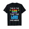Dies ist der Schwule, den der Herr gemacht hat Lgbt Gaylord T-Shirt Vintage Gewaschenes Oberteil Für Den Alltag Mann Dehnbar Streetwear Stilvoll