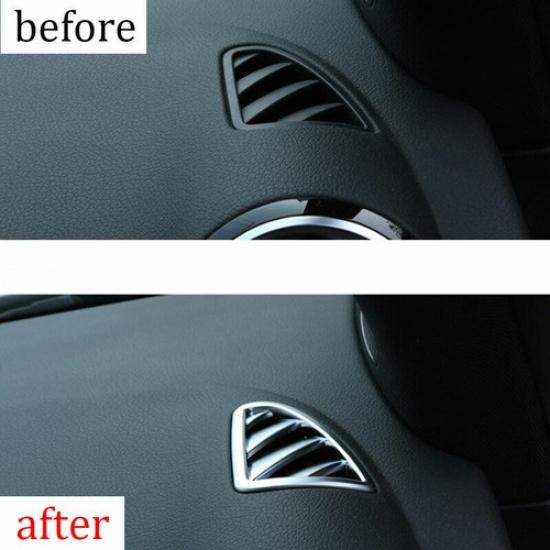 For Benz GLA W156 - ABS Silver Dashboard L&R Air Outlet Vent Trim 2PCS