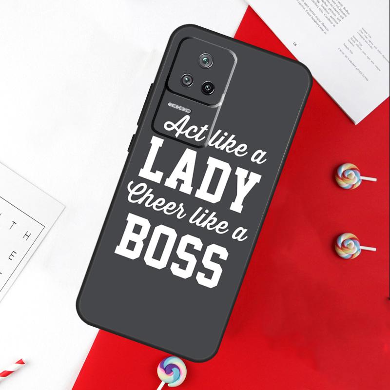 Cheerleader Cheer Bow Quote Cover For Xiaomi 15 Ultra 13 14 11T 12T 13T 14T Pro POCO X7 Pro X3 X5 X6 M6 F5 F6 Pro Case