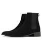 Firenze Atelier High Ankle Line Slim Toe Suede Chelsea Boots 3342-Qs [Black]