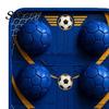 Reusable PET Ice Tray 3D Soccer Cube Mold, 6 Cavity Large Slow-Melting Sports-themed Tray, Novelty Ball for Whiskey Bourbon Cocktails Sports Cubes