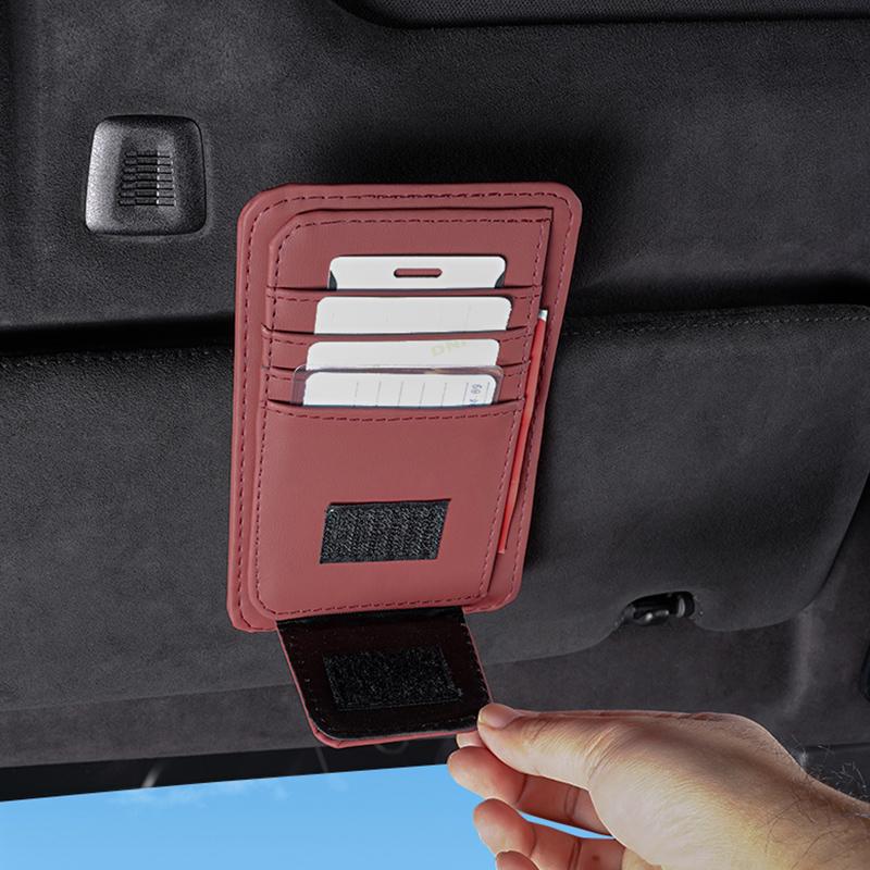 Sun Visor Card Bag Storage Clip Glasses Storage Accessories For Jeep Wrangler Rubicon Renegade Compass Grand Cherokee Patriot JK
