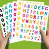 6 PCS/set Rainbow Number Letter Stickers Children's Early Education Educational Toys DIY Puzzle Decorative Stickers Game