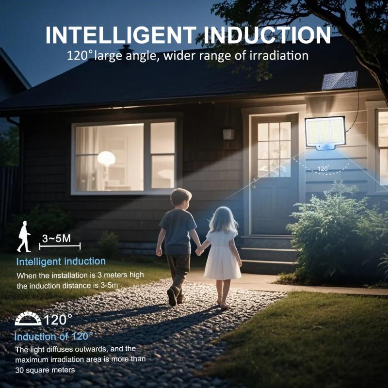 Solar Lights Outdoor Garden 200LED Solar Security Light Motion Sensor 3 Mode Waterproof Solar Powered Flood Lamp Yard Garage