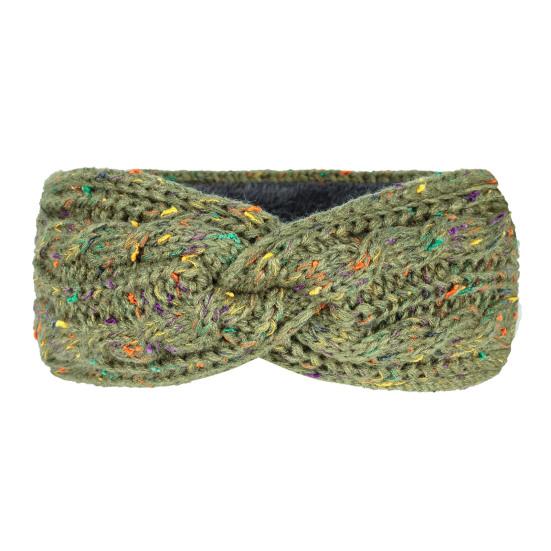 Hårbånd Myk Ull Strikket Pannebånd med Fargerike Prikker Fløyelsfôr Varm Pustende Elastisk Hårstrikk Hårtilbehør