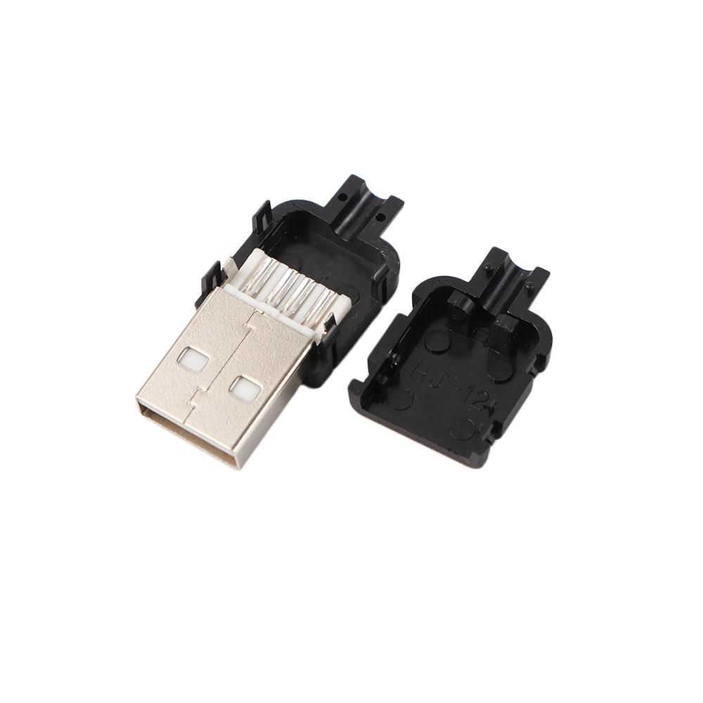 Shell Data Connection A Type DIY USB Black Male USB USB 2.0 Connector USB Socket USB Adapter