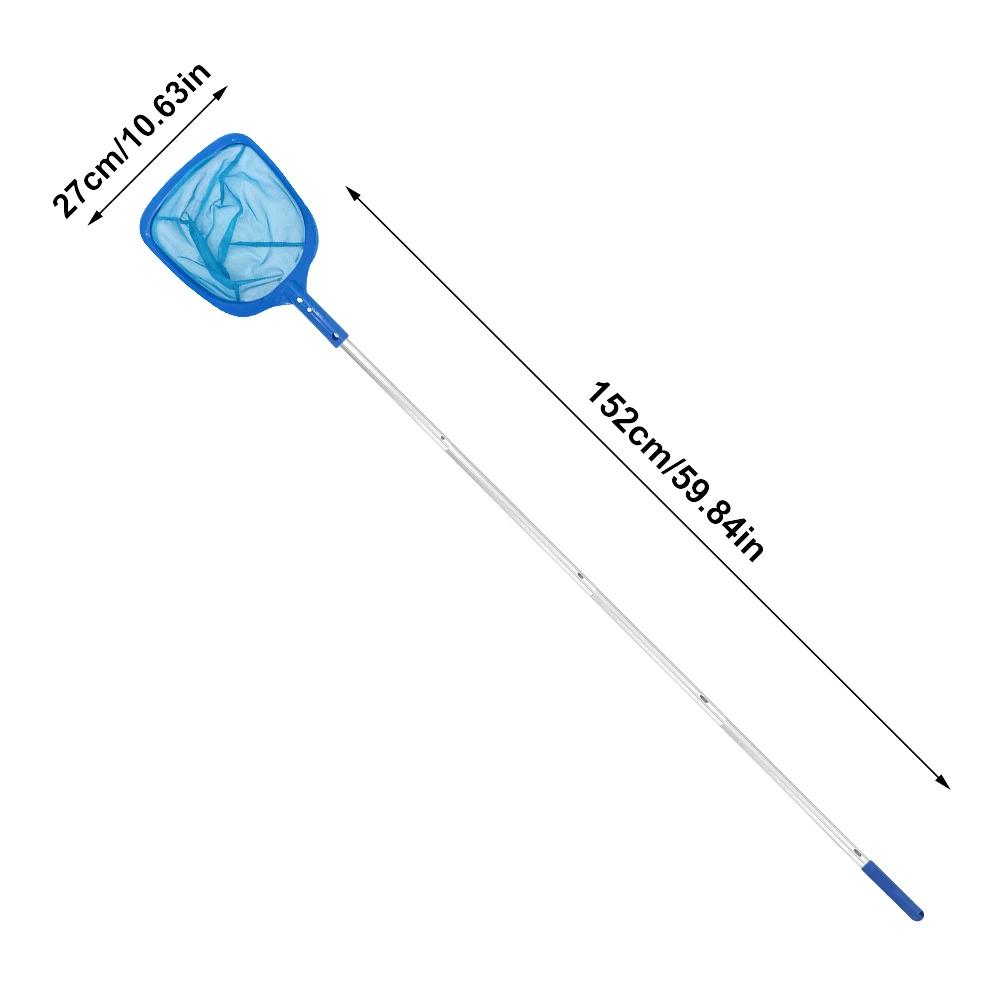 Professional Leaf Rake Deep Bag Swimming Pool Skimmer Net with Telescopic Pole Removal Leaf Rake Mesh Pool Ponds Cleaning Debris