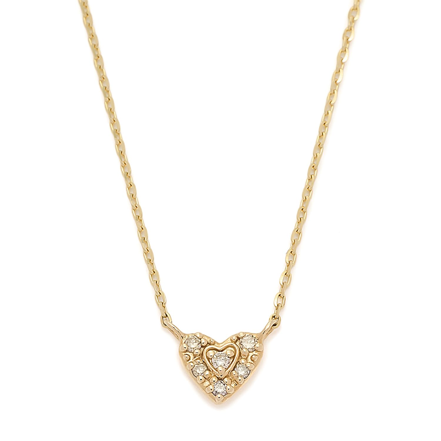 

Крихітне кольє з діамантовим серцем з золота 10 карат [Noges] (0,03 кар) 3024311602200999 чистий