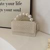 Beaded Chain Shoulder Bag Original Pearl Handbag Fashionable Commuter Versatile Women's Crossbody Bag Bolso De Mujer