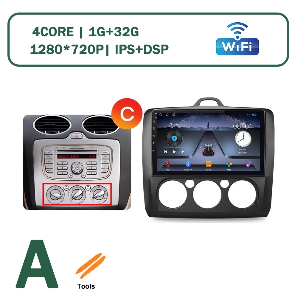 XSW3 9 Inch Wireless CarPlay Android Auto Radio for Ford Focus 2 Mk2 2004 - 2011 Car Multimedia Video Stereo Player GPS WIFI