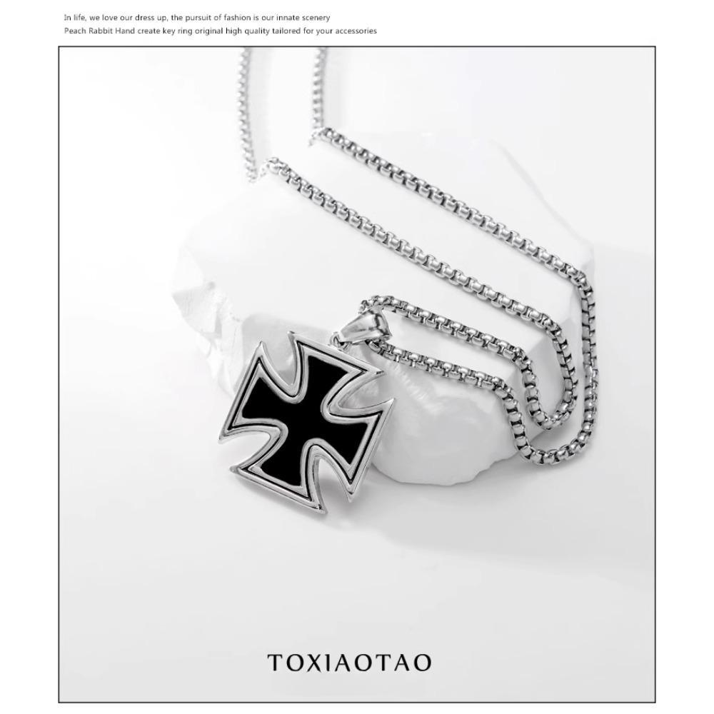 Vintage pruský německý kovový železný kříž přívěsek na klíče Sauvignon německá pamětní závěsná ozdoba