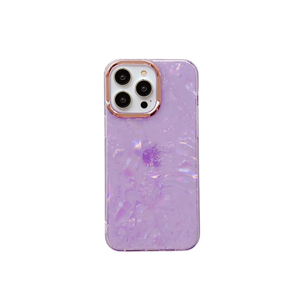 IPhone16 Electroplated Glitter Shell Pattern, Suitable for IPhone 15promax Phone Case 14 Anti-drop Full Cover 16E
