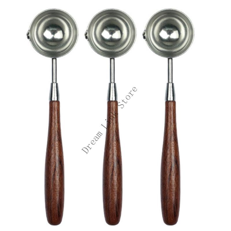 Q1FD 3 Pcs Metal Sealing Spoon Wax Seal Spoon Wax Sealing Stamp Melting Spoon