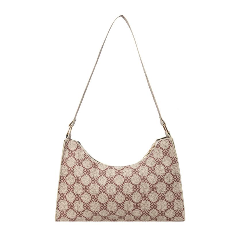 

Нова літня сумка в стилі ретро 2024 року, модна жіноча сумка в формі півмісяця, повсякденний темперамент, проста жіноча сумка під пахвою коричневий