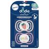 Sucettes-Dodie Extra 2 Sucettes Anatomiques 18 Mois Et + (Modèle : Fraise/Smile)