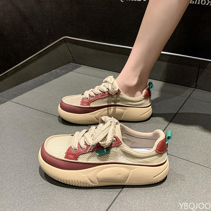 Spring New Thick Soled Shoes Women's Vulcanized Shoes Fashion and Comfortable Women's Shoes Casual Sports Shoes