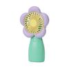 Ventilatore da scrivania a forma di fiore ricaricabile USB, Ventilatore portatile a mano per la casa
