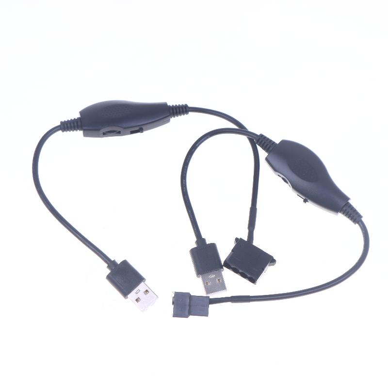 Usb To 4Pin Pwm 5V To 12V Boost Line Fan Power Adapter Connector Converter Cable With Adjust Switch