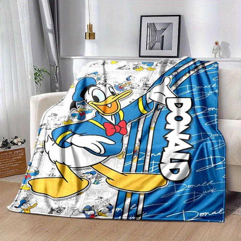 Donald Duck Decke Ultra-Weich, Warm, Gemütlich Überwurf für Wohnzimmer, Sofa, Ganzjahres-Reiseaccessoire Niedlicher Zeichentrickfigur Heimdekoration