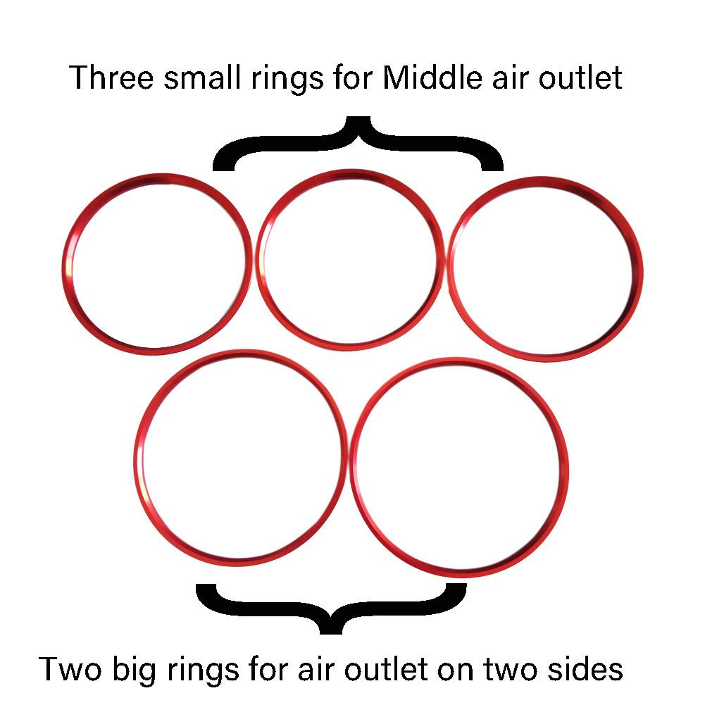 5 bucăți/set decor de inel pentru aerisire aer condiționat pentru Mercedes Benz AB GLA Clasa CLA W176 W246 C117 X156