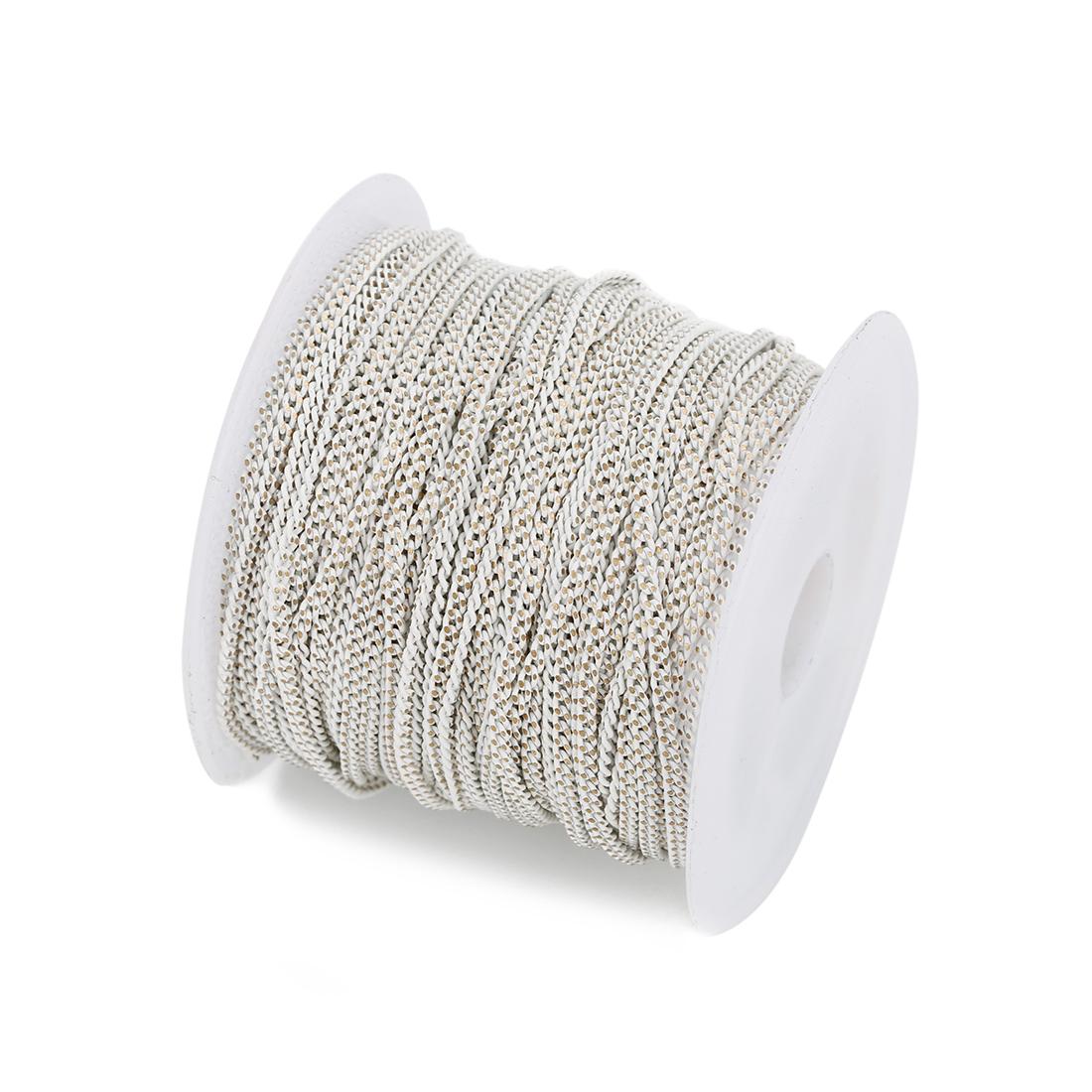 

10 yards/Roll Flat Grinding Skin Chains Diy Jewelry Making Connectors Bracelets Necklace Width 1.5 Mm Copper Bulk Chain Finding 1.5mm 10yards