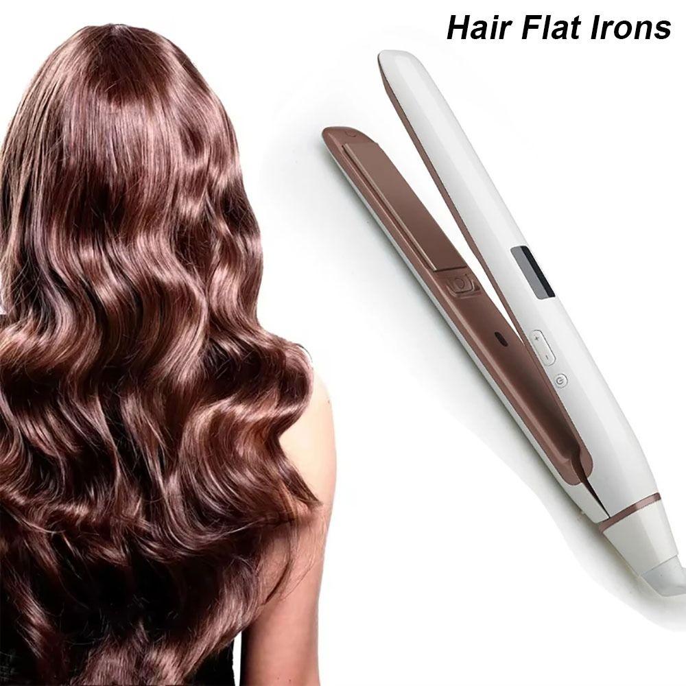 1Pcs Professional Hair Flat Irons Heated Curling Brush Hair Straightener Comb  Hair Styling Tool