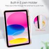 For iPad (2025)/10.9 (2022) Case Clear Acrylic Leather Tablet Cover Support Auto Sleep/Wake